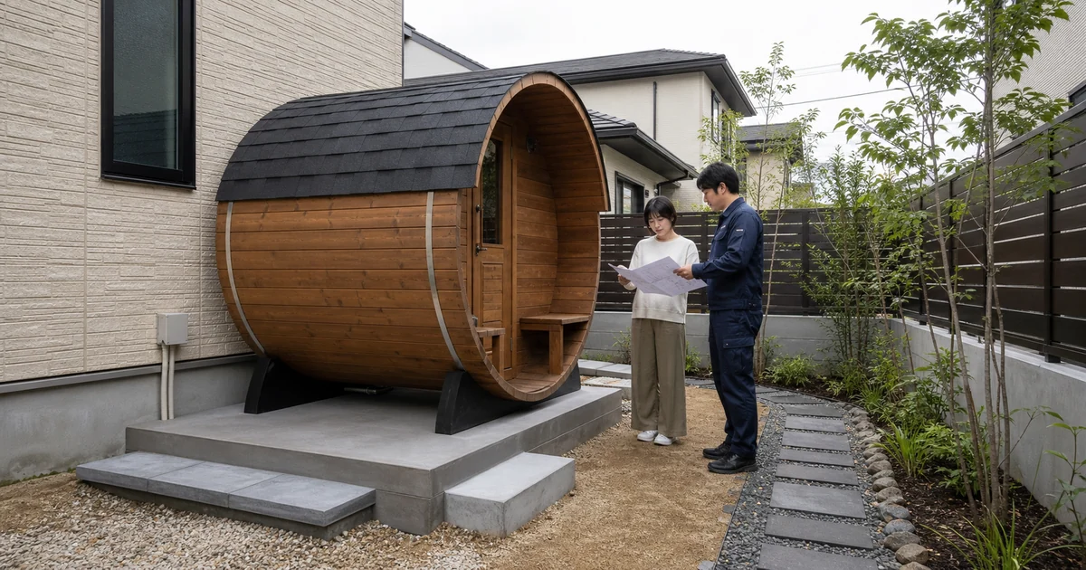 庭に家庭用サウナを置ける？基礎・電源・雨対策・消防確認の順番
